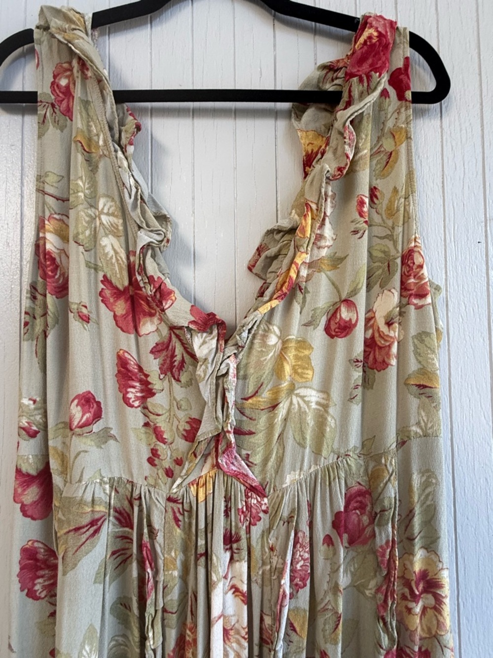 Vintage H&M Floral Print Ruffle Front Sundress - Picture 4 of 9